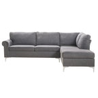 ACME 52755 Melvyn Sectional Sofa, Gray Fabric