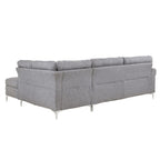 ACME 52755 Melvyn Sectional Sofa, Gray Fabric