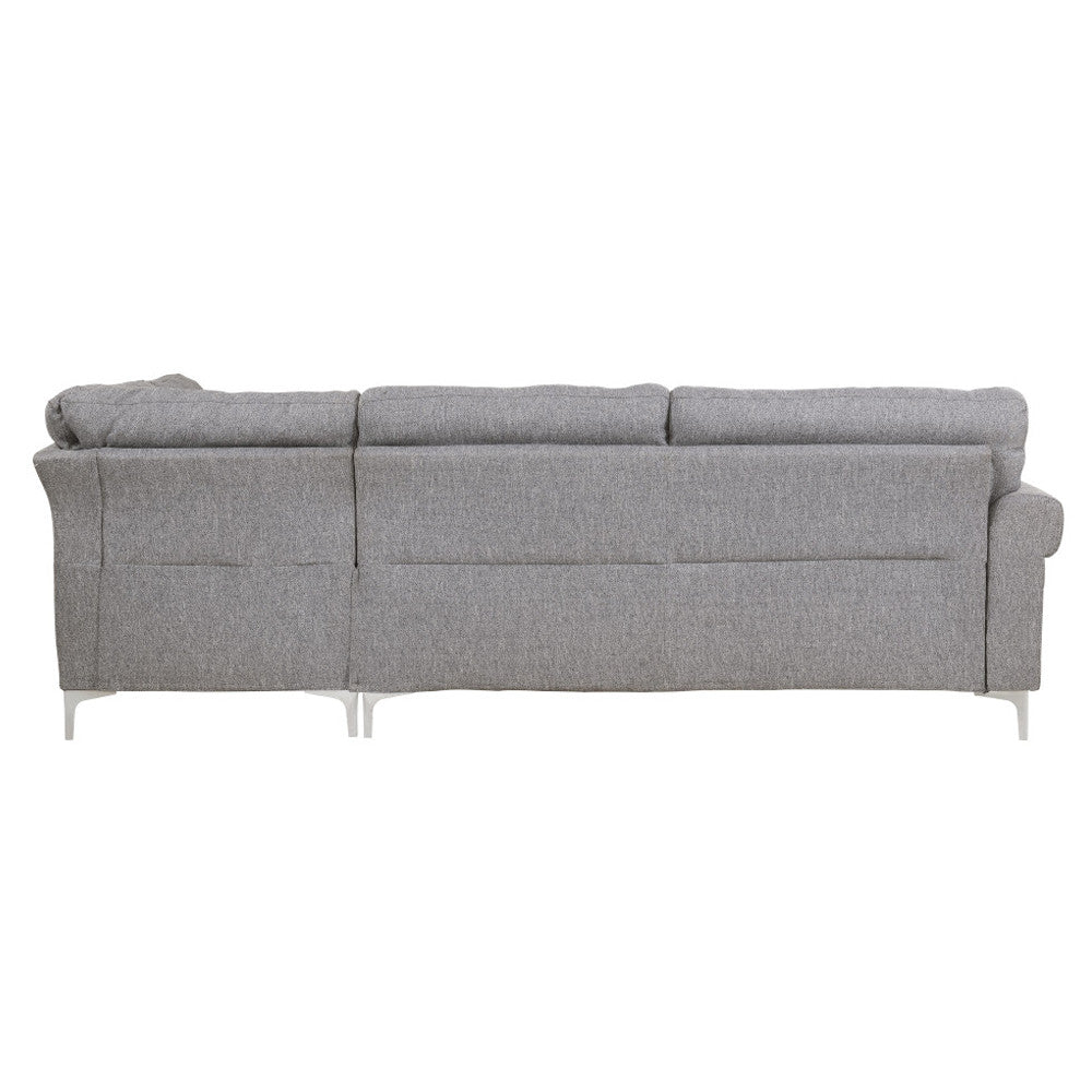 ACME 52755 Melvyn Sectional Sofa, Gray Fabric