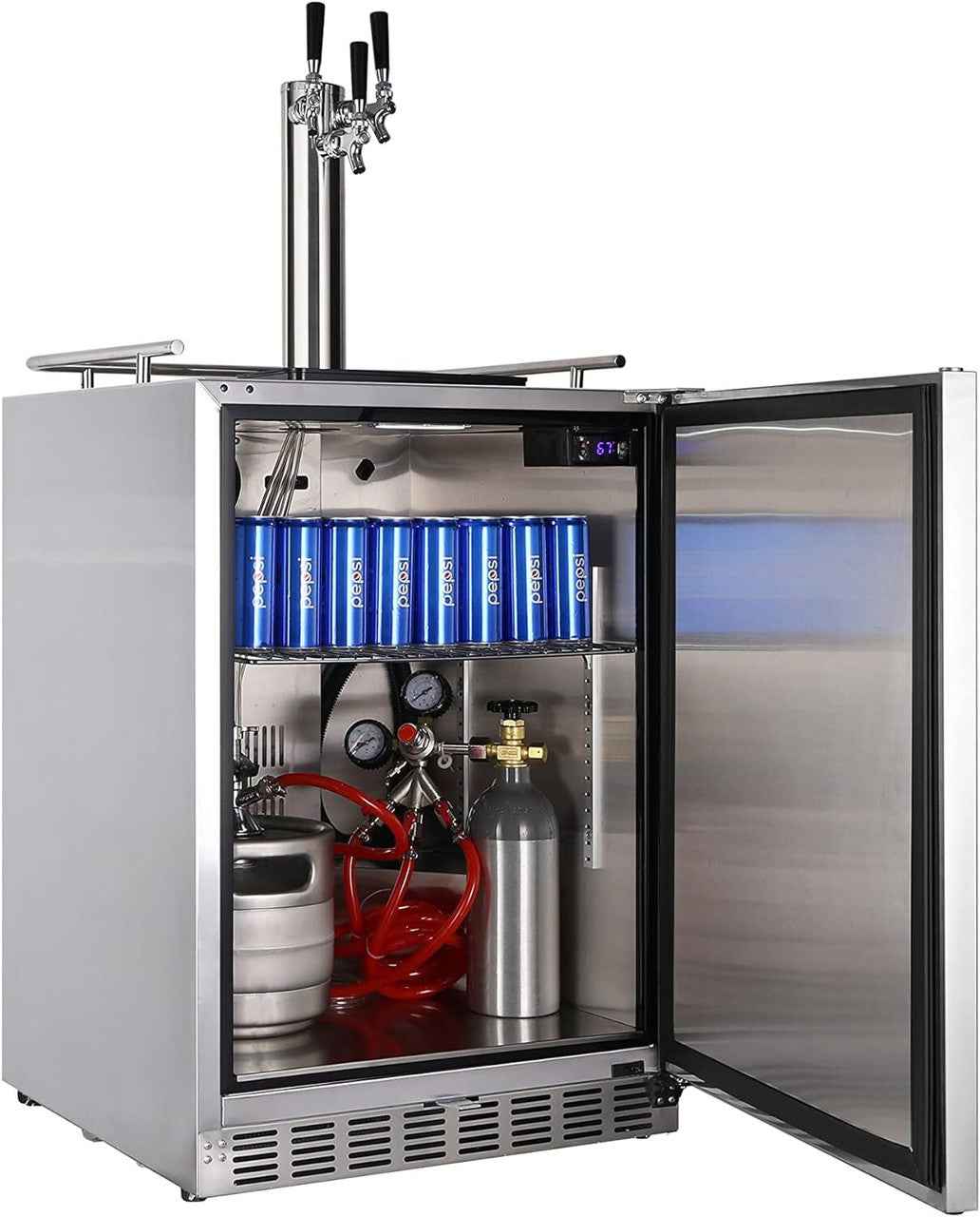 HCK 6.04 Cubic Ft. Indoor/Outdoor Stainless Steel Refridgerator/Kegerator