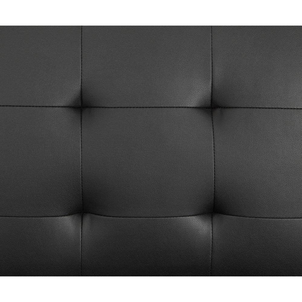 ACME 53040 Essick II Sectional Sofa, Black PU (1Set/2Ctn)