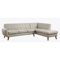 ACME 53045 Essick II Sectional Sofa, Gray PU (1Set/2Ctn)