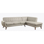 ACME 53045 Essick II Sectional Sofa, Gray PU (1Set/2Ctn)