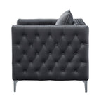 ACME 53389 Gillian II Chair with 1 Pillow, Dark Gray Velvet (1Set/2Ctn)