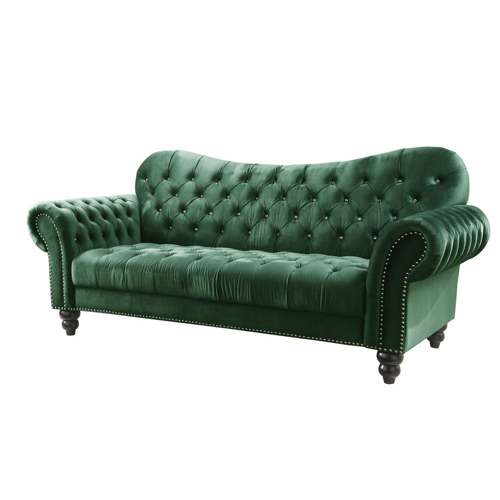 ACME 53400 Iberis Sofa, Green Velvet (1Set/2Ctn)