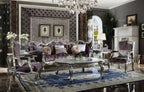 ACME 53465 Picardy Sofa with 8 Pillows, Velvet & Antique Platinum