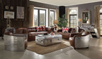 ACME 53545 Brancaster Sofa, Retro Brown Top Grain Leather