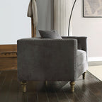 ACME 53582 Sidonia Chair with 1 Pillow, Gray Velvet