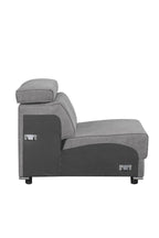 ACME 53722 Alwin Modular Armless Chair, Dark Gray Fabric