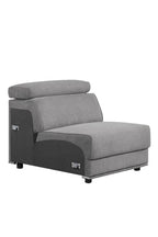 ACME 53722 Alwin Modular Armless Chair, Dark Gray Fabric