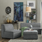ACME 53780 Bois Modular - Armless Chair, Gray Velvet
