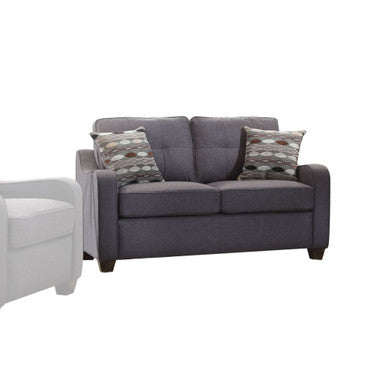 ACME 53791 Cleavon II Loveseat with 2 Pillows, Gray Linen