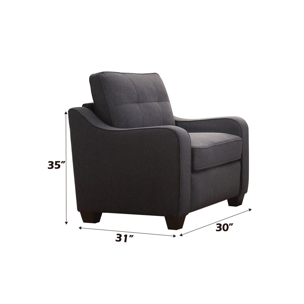 ACME 53792 Cleavon II Chair, Gray Linen
