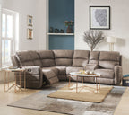 ACME 54590 Olwen Sectional Sofa (Power Motion & USB), Mocha Nubuck (1Set/6Ctn)