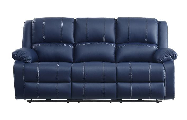 ACME 54615 Zuriel Power Motion Sofa, Blue PU  6