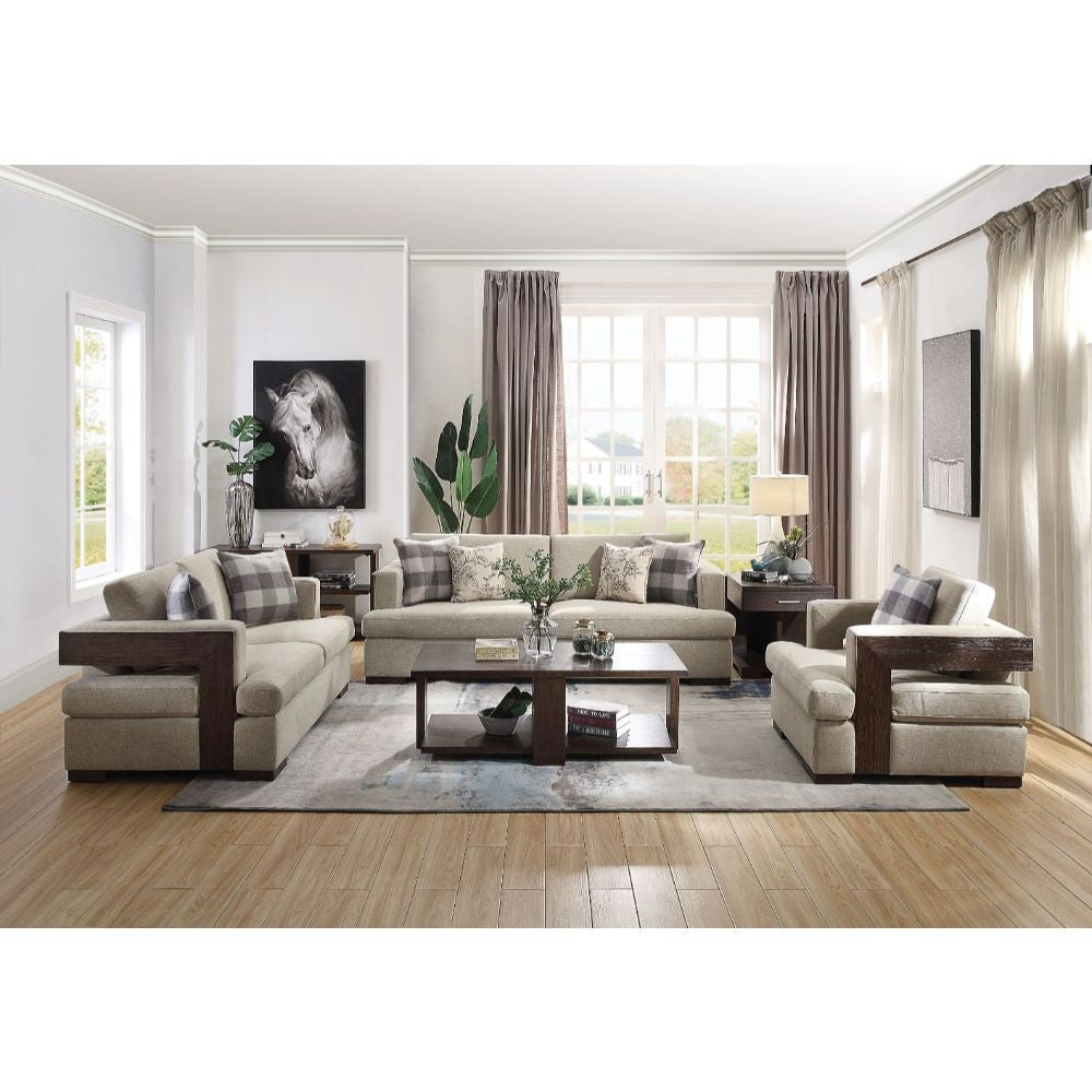 ACME 54850 Niamey Sofa with 4 Pillows