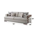 ACME 54850 Niamey Sofa with 4 Pillows