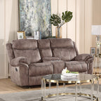 ACME 55020 Zubaida Sofa, 2-Tone Chocolate Velvet