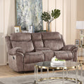 ACME 55020 Zubaida Sofa, 2-Tone Chocolate Velvet