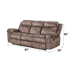 ACME 55020 Zubaida Sofa, 2-Tone Chocolate Velvet  9