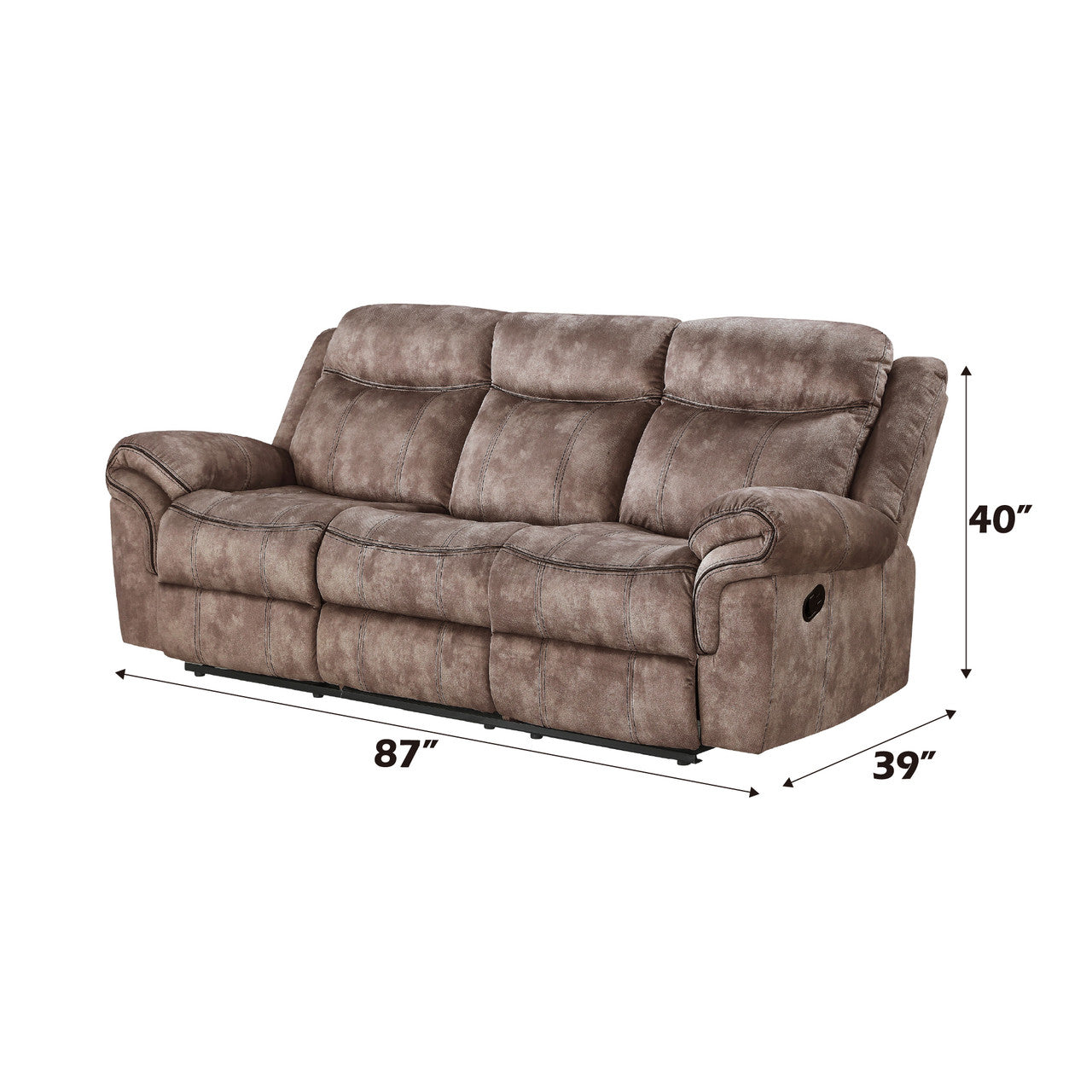 ACME 55020 Zubaida Sofa, 2-Tone Chocolate Velvet  9