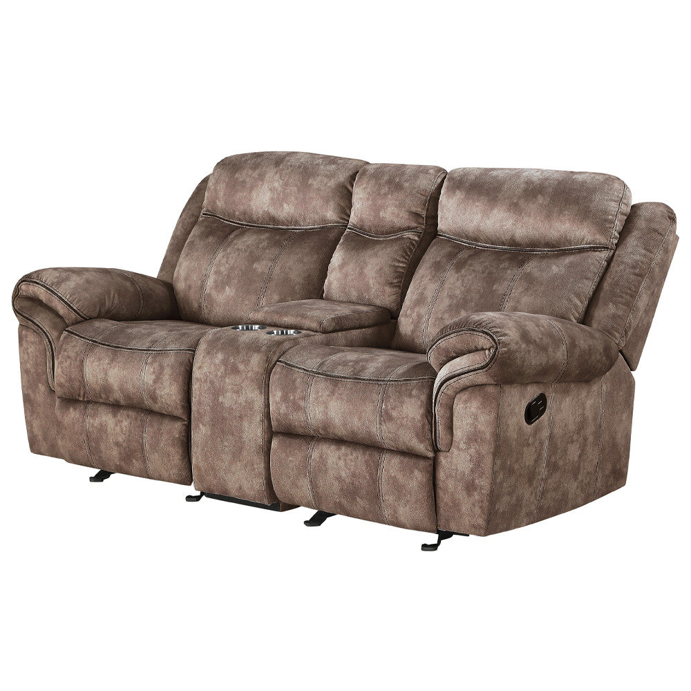 ACME 55021 Zubaida Loveseat, 2-Tone Chocolate Velvet  1