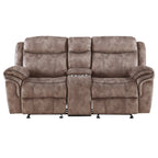 ACME 55021 Zubaida Loveseat, 2-Tone Chocolate Velvet  2