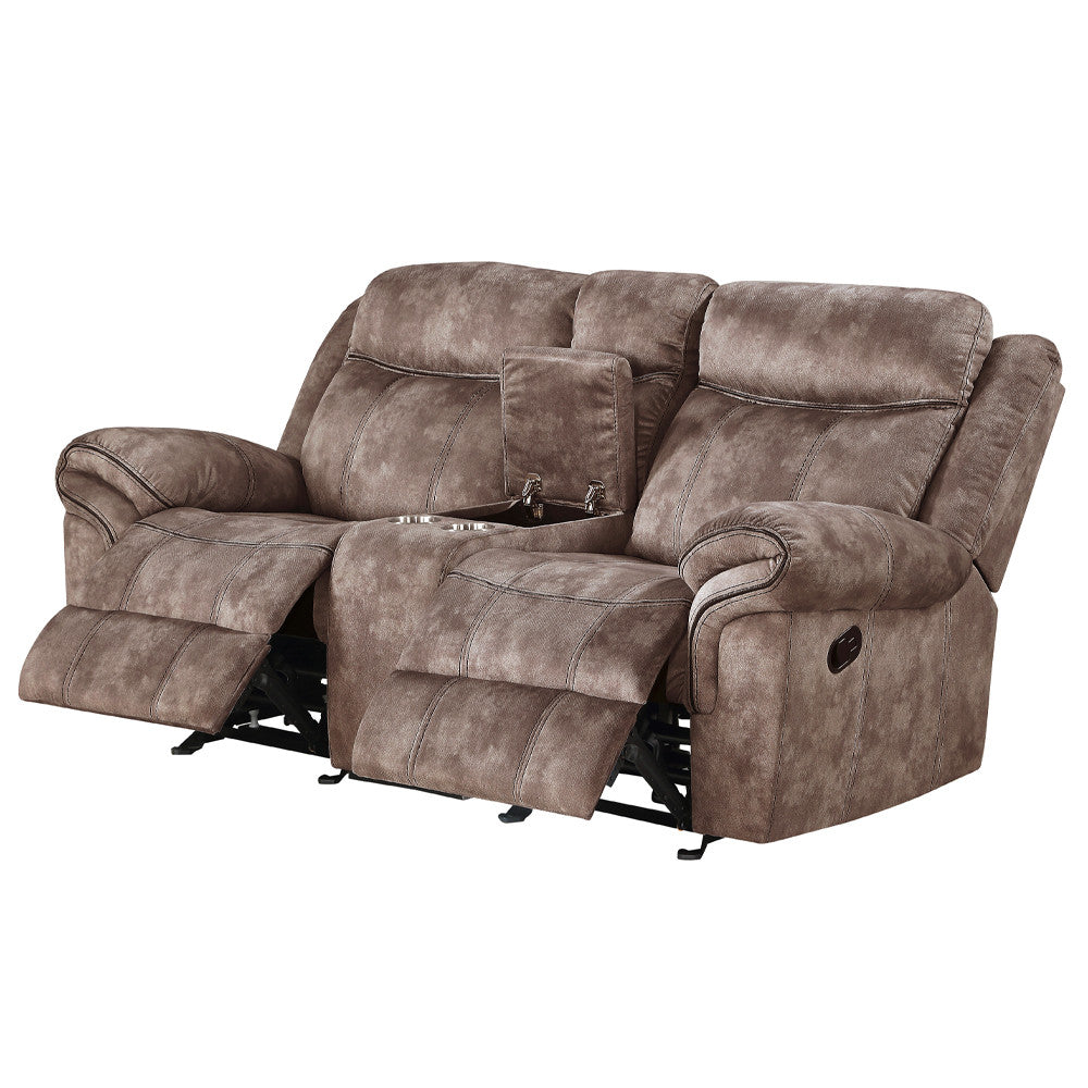 ACME 55021 Zubaida Loveseat, 2-Tone Chocolate Velvet  5