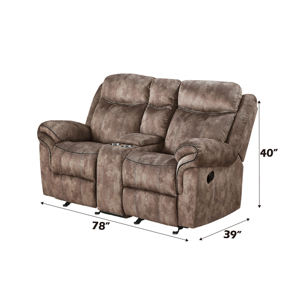 ACME 55021 Zubaida Loveseat, 2-Tone Chocolate Velvet  9