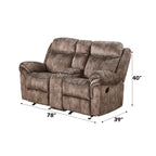 ACME 55021 Zubaida Loveseat, 2-Tone Chocolate Velvet  9
