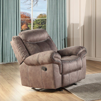 ACME 55022 Zubaida Recliner, 2-Tone Chocolate Velvet