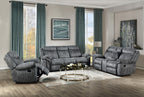 ACME 55026 Zubaida Loveseat, 2-Tone Gray Velvet