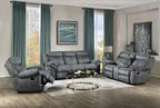 ACME 55027 Zubaida Recliner, 2-Tone Gray Velvet