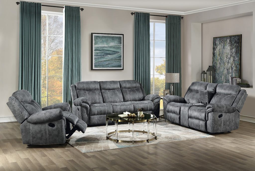 ACME 55025 Zubaida Sofa, 2-Tone Gray Velvet
