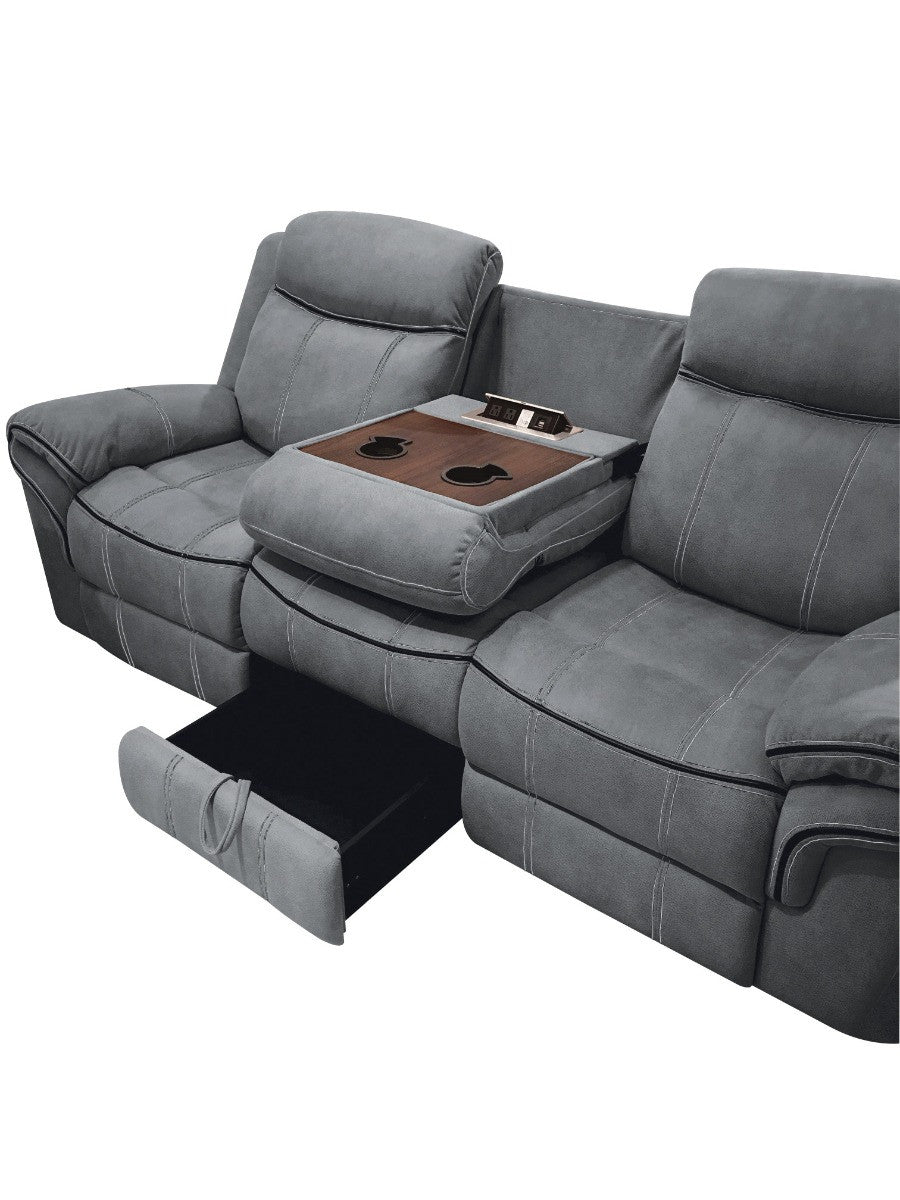 ACME 55025 Zubaida Sofa, 2-Tone Gray Velvet  3