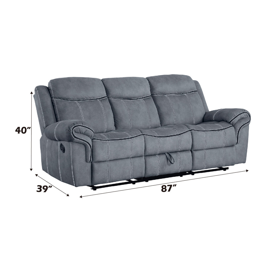ACME 55025 Zubaida Sofa, 2-Tone Gray Velvet  6
