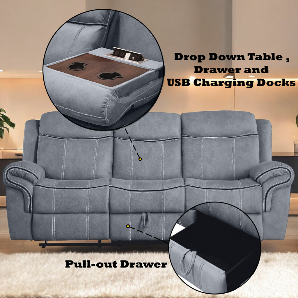 ACME 55025 Zubaida Sofa, 2-Tone Gray Velvet  7