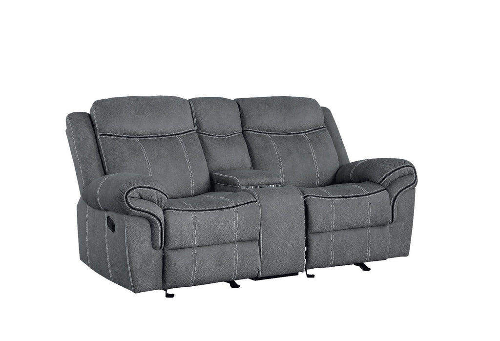 ACME 55026 Zubaida Loveseat, 2-Tone Gray Velvet  1