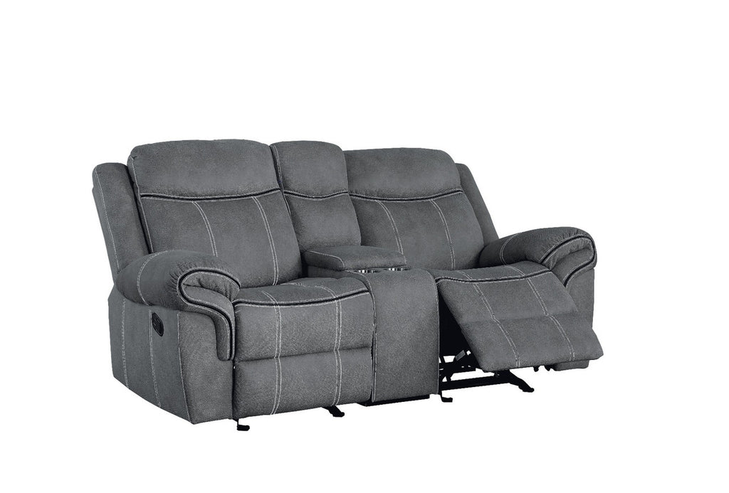 ACME 55026 Zubaida Loveseat, 2-Tone Gray Velvet  2