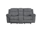 ACME 55026 Zubaida Loveseat, 2-Tone Gray Velvet  3