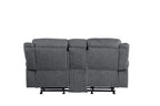 ACME 55026 Zubaida Loveseat, 2-Tone Gray Velvet  5