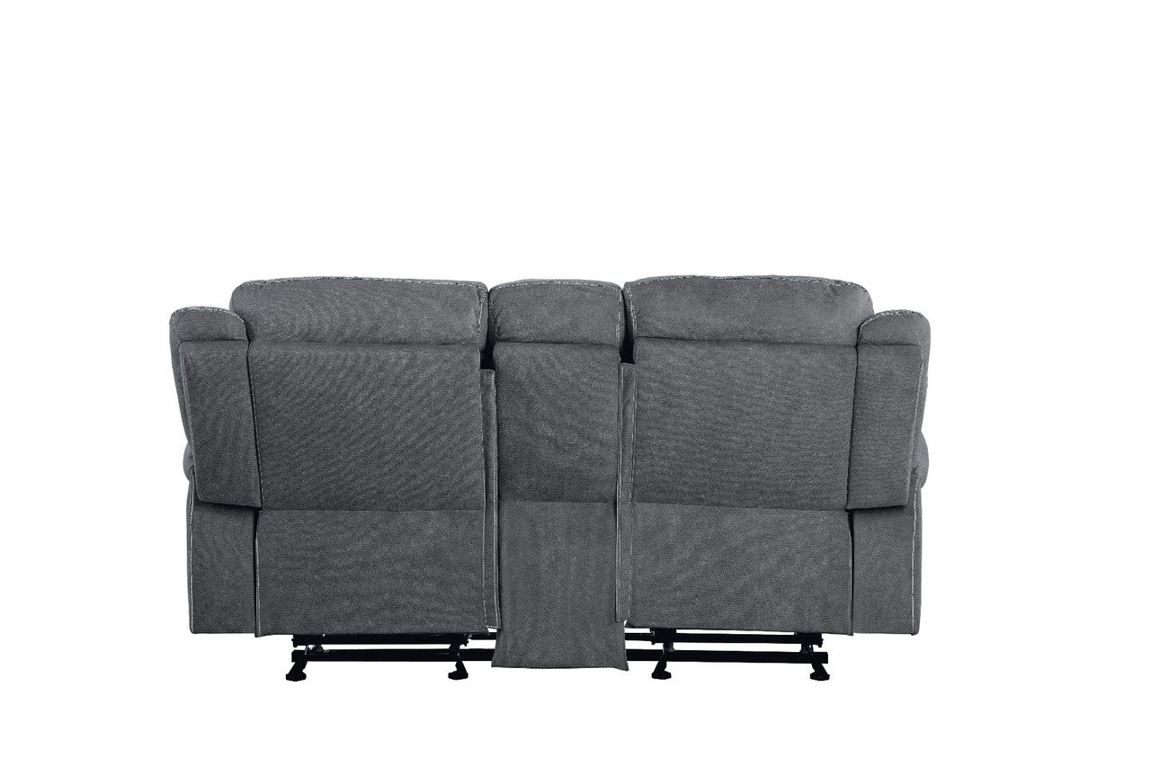 ACME 55026 Zubaida Loveseat, 2-Tone Gray Velvet  5