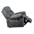 ACME 55027 Zubaida Recliner, 2-Tone Gray Velvet  1