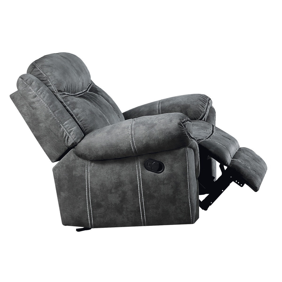 ACME 55027 Zubaida Recliner, 2-Tone Gray Velvet  1