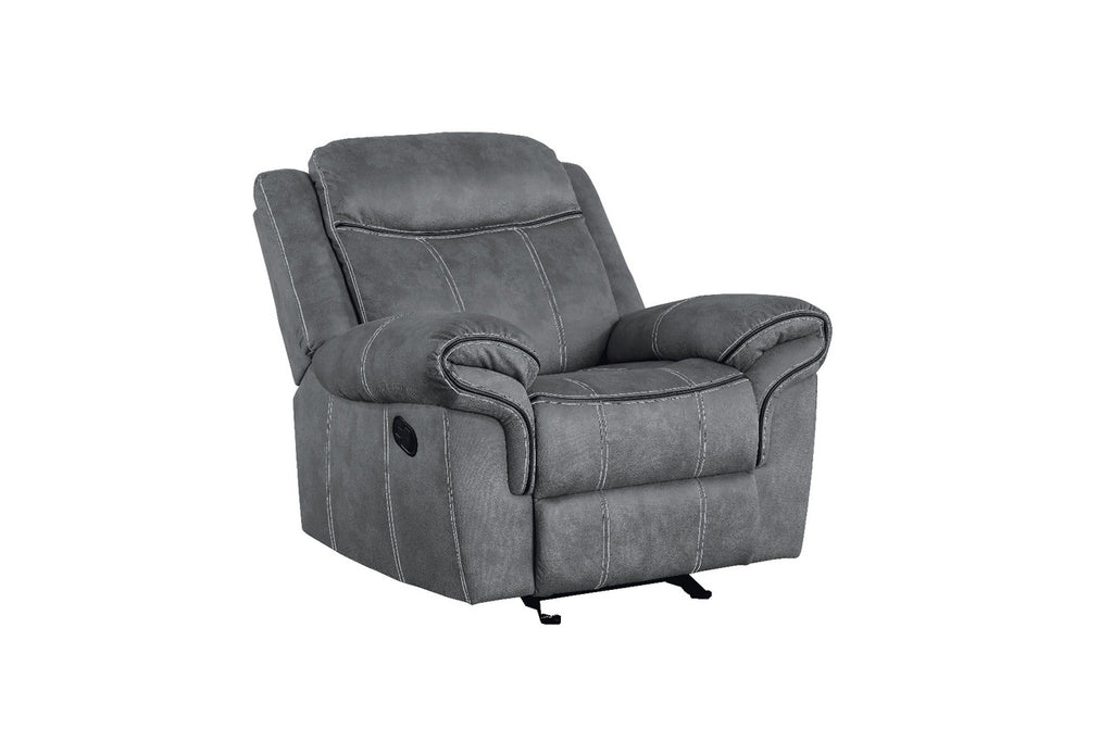 ACME 55027 Zubaida Recliner, 2-Tone Gray Velvet  2