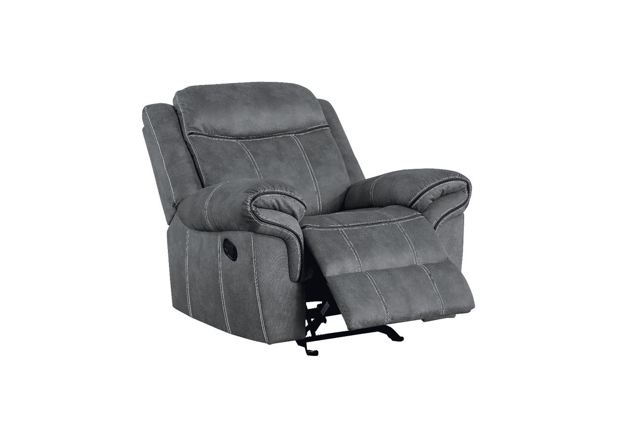 ACME 55027 Zubaida Recliner, 2-Tone Gray Velvet  3