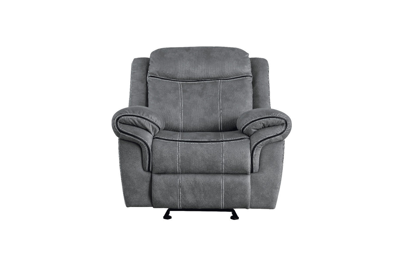 ACME 55027 Zubaida Recliner, 2-Tone Gray Velvet  4