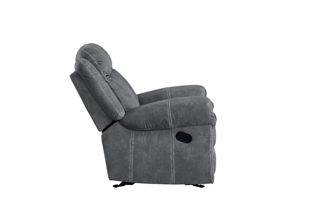 ACME 55027 Zubaida Recliner, 2-Tone Gray Velvet  5