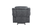 ACME 55027 Zubaida Recliner, 2-Tone Gray Velvet  6