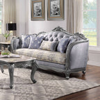 ACME 55345 Ariadne Sofa with 5 Pillows, Fabric & Platinum
